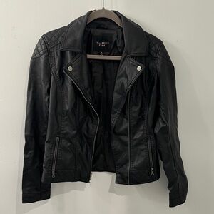 Celebrity Pink Women's Quilted Black Leather Jacket